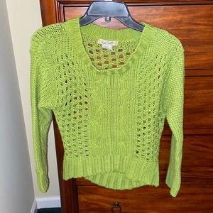 Green knit sweater